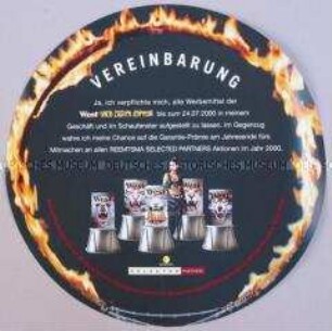 Werbezettel (für Reemtsma-Partner) für "West Lights"-Zigaretten