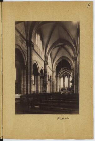 Mariä-Himmelfahrt-Kirche, Rufach: Innenansicht (aus: Skizzen- und Fotoalbum 7)