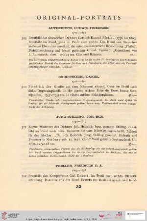 Original-Porträts (Nr. 309 - 371)