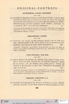 Original-Porträts (Nr. 309 - 371)