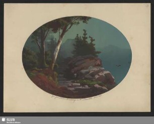 Bl.2. Barnstedt, W.: Stammbucheintrag mit Aquarell