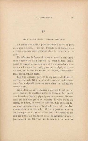 IV. Les étuis à pipe. - Objets divers