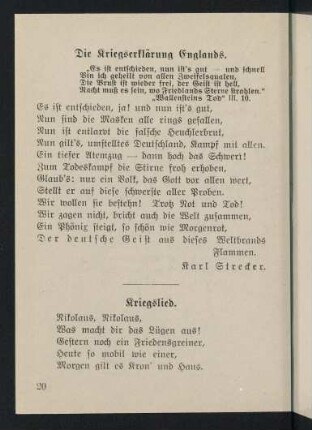 20-32, Die Kriegserklärung Englands - Ostpreußen