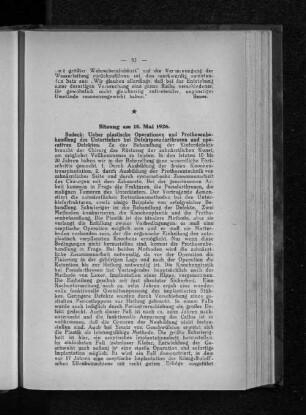 Sitzung am 18. Mai 1926.