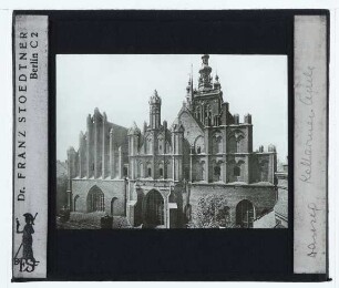Danzig, Katharinenkirche : Außenansicht von O, Chorgiebel