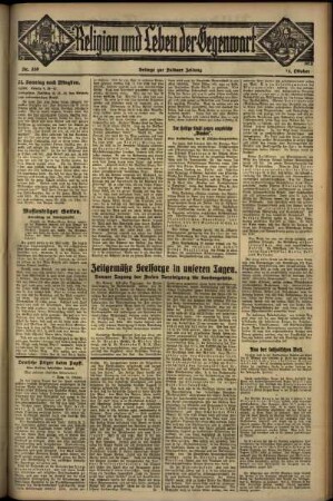 Dritte Ausgabe vom Sonntag, den 14. Oktober 1934.