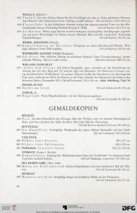 Gemäldekopien (Nr. 880-893)