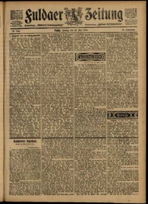 Ausgabe vom Freitag, den 22. Mai 1903.