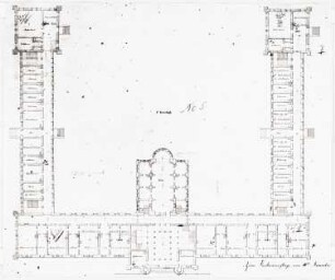 Evangelisches Diakonissenkrankenhaus Bethanien, Berlin-Kreuzberg: Grundriss 1.OG, zum Kostenvoranschlag vom 10.11.