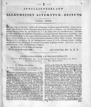 1833: Allgemeine Literatur-Zeitung