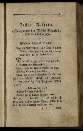 Erster Auftritt. - Eilfter Auftritt.