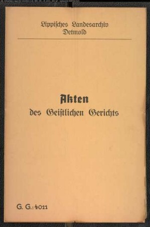 Pastor Wessel in Lüdenhausen gegen den Pastor Melm in Falkenhagen, wegen Meliorationsforderungen