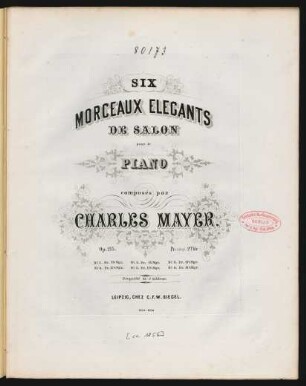 N°. 6: Six morceaux élégants de salon pour le piano op. 215