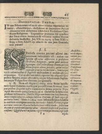 Dissertatio Tertia.