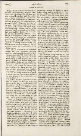 Agricultural Report