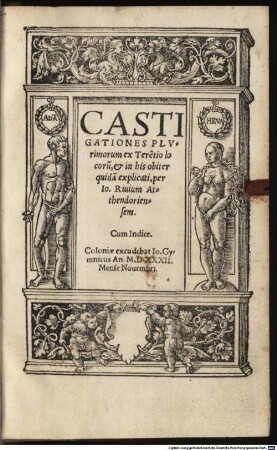 Castigationes plurimorum ex Terentio locorum, et in his obiter quidam explicati : cum indice