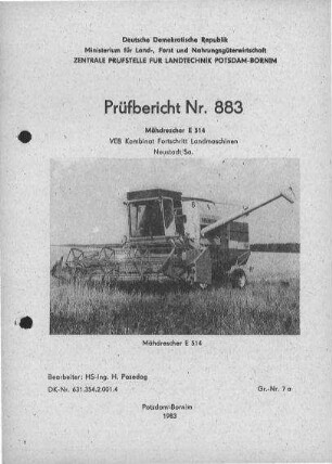 Mähdrescher E 514
