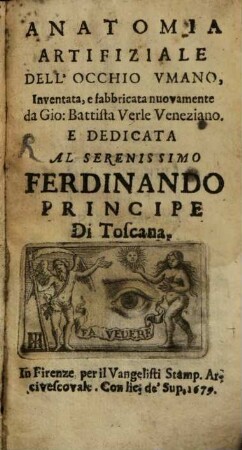 Anatomia artifiziale dell'Occhio umano