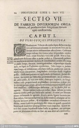 Sectio VII. De Fabricis Diversorum Organorum...