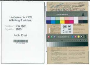 Entnazifizierung Ernst Loch, geb. 08.08.1882 (Lehrer)