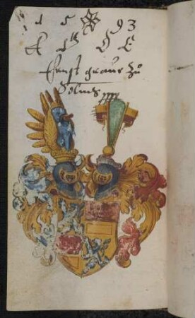 Wappen: Graf Ernst (II.) zu Soms(-Lich) (1565-1619), Eintrag 1593