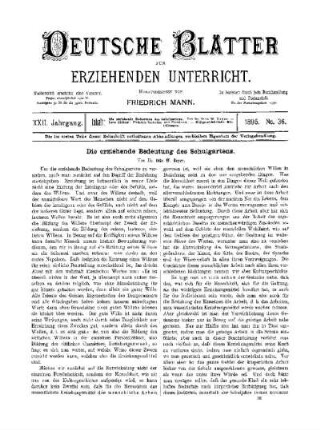 Die erziehende Bedeutung des Schulgartens