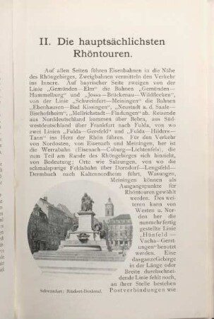 II. Die hauptsächlichsten Rhöntouren.