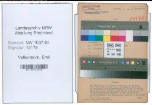 Entnazifizierung Emil Volkenborn , geb. 04.11.1904 (Stadtinspektor)