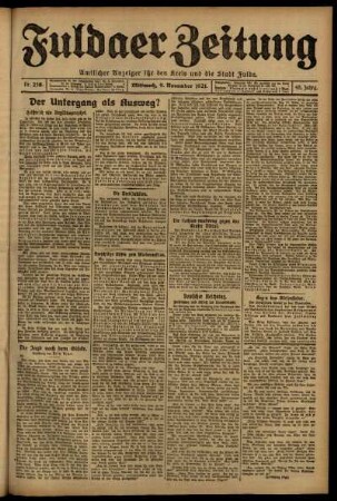 Ausgabe vom Mittwoch, den 09. November 1921.