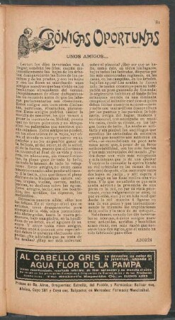 Unos amigos ... : Crónicas oportunas