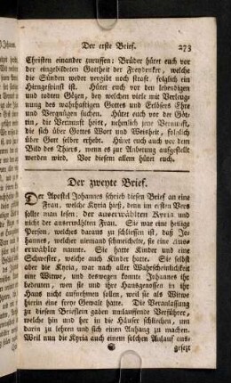273-287, Der zweyte Brief.