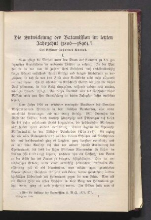 Die Entwickelung der Batamission im letzten Jahrzehnt (1886—1896). I