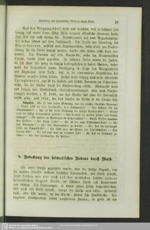 9. Bedeckung des heimatlichen Bodens durch Wald
