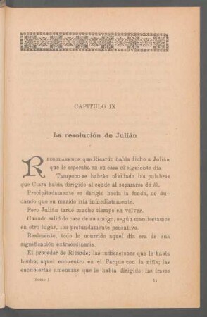 Capítulo IX - La resolución de Julián