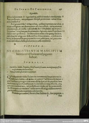 Titulus X. Ne Christianum Mancipium haereticus vel Iudaeus vel paganus habeat