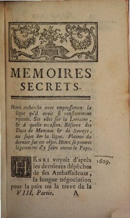 Mémoires Secrets, Tirés Des Archives Des Souverains De L'Europe Depuis Le Regne De Henri IV.. 8