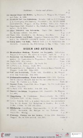 Orden und Abteien (Nr. 393 - 420)