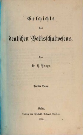 Geschichte des deutschen Volksschulwesens, 2