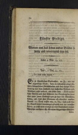 Fünfte Predigt.