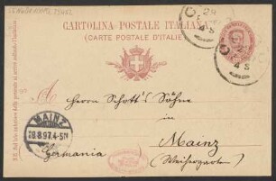 Brief an B. Schott's Söhne : 28.08.1897