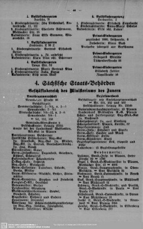4. Sächsische Staats-Behörden