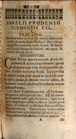 Aurelii Prudentii Clementis, V.C. Opera