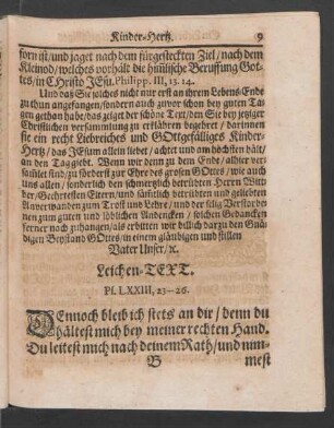 Leich-Text. Ps. LXXIII, 23-26.