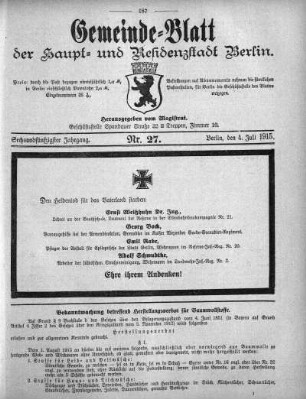 1915,27: Nr. 27, 4. Juli 1915