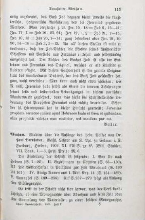 113-115 [Rezension] Dornstetter, Paul, Abraham