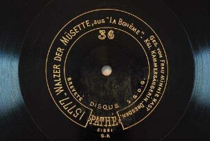 Walzer der Müsette : [Will ich allein des Abends in Paris mich ergehen] aus "La Bohème"; [2. Akt] / [Giacomo Puccini]