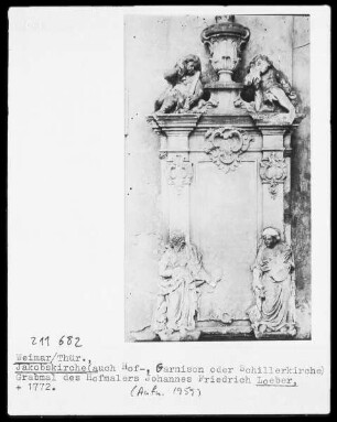 Grabmal des Hofmalers Johannes Friedrich Loeber, gest. 1772
