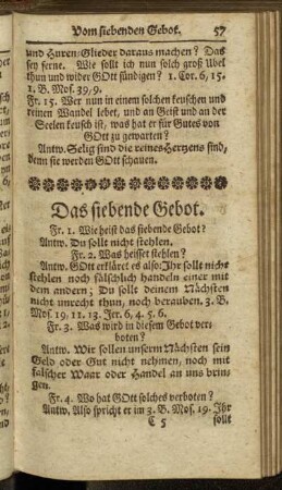 Das siebende Gebot. - Das achte Gebot.