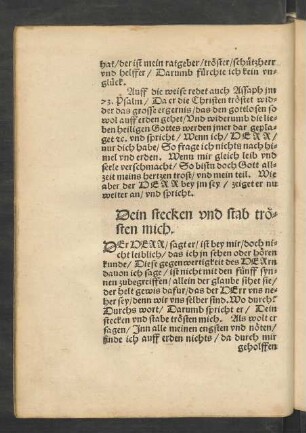 Dein stecken und stab trösten mich.