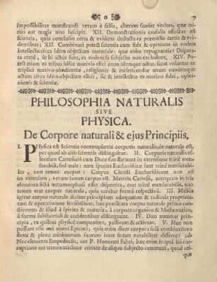 Philosophia naturalis sive physica.